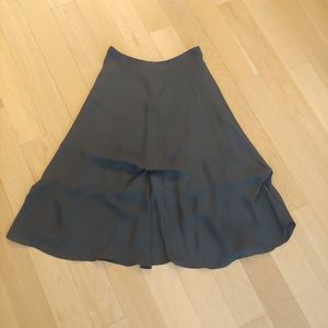 Morgane le Fay silk charcoal-taupe skirt